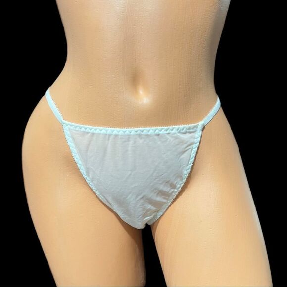 Victoria's Secret Sexy Sheer Mesh V-string Panty off white Large - Picture 1 of 4